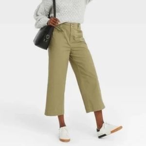 A New Day Wide-legged Crop High Rise Stretch Trouser